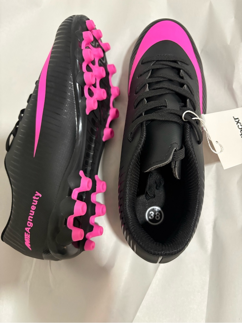 Black & Pink Women's/Girl’s Soccer Cleats